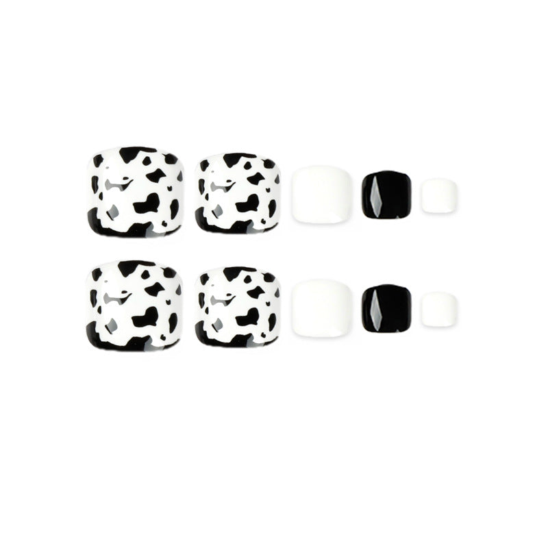 Wholesale Black & White Leopard Foot Nail Stickers